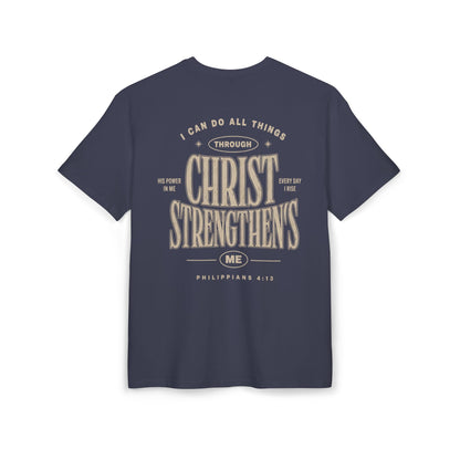 Christ Strengthens Oversized Tee — Philippians 4:13