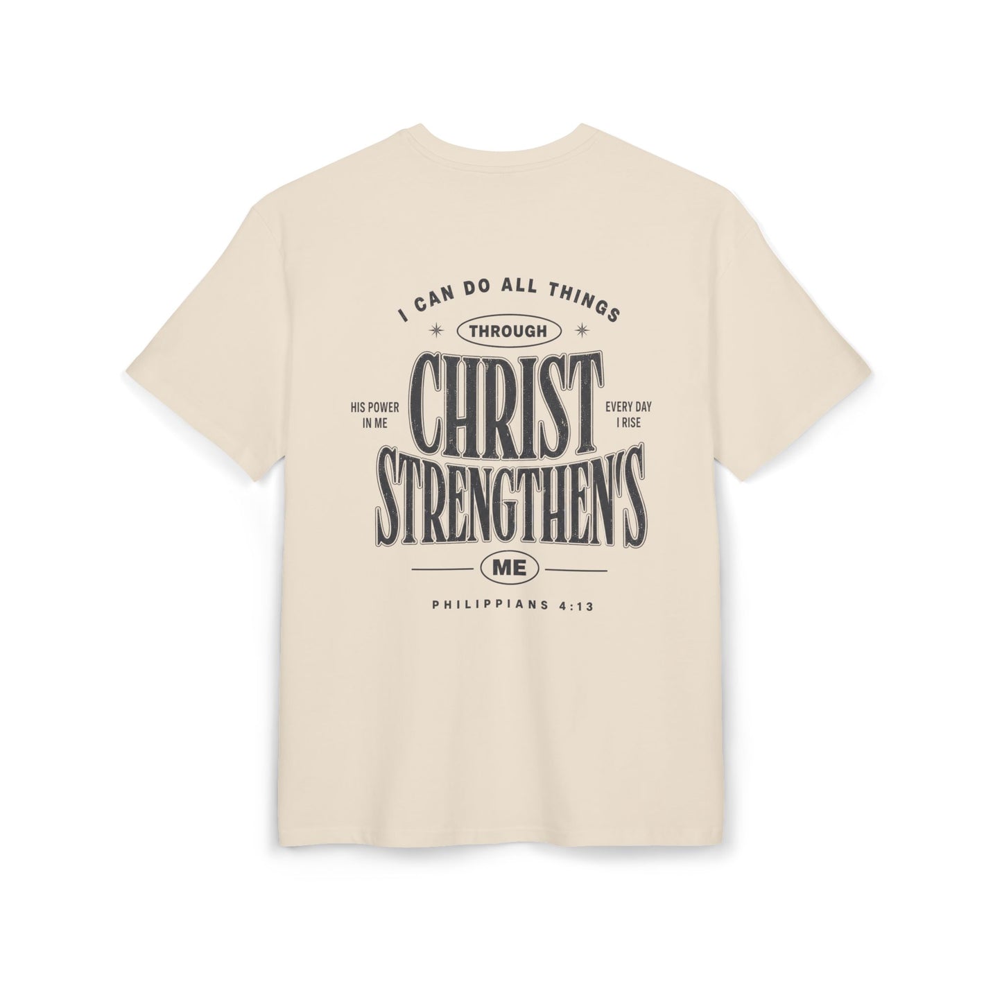Christ Strengthens Oversized Tee — Philippians 4:13
