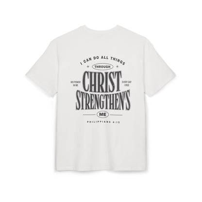 Christ Strengthens Oversized Tee — Philippians 4:13