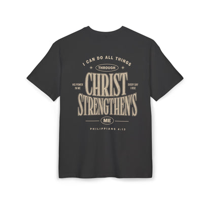 Christ Strengthens Oversized Tee — Philippians 4:13