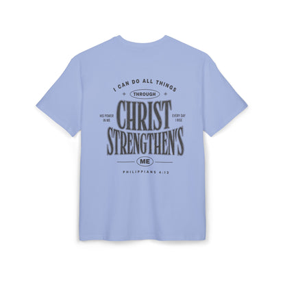 Christ Strengthens Oversized Tee — Philippians 4:13
