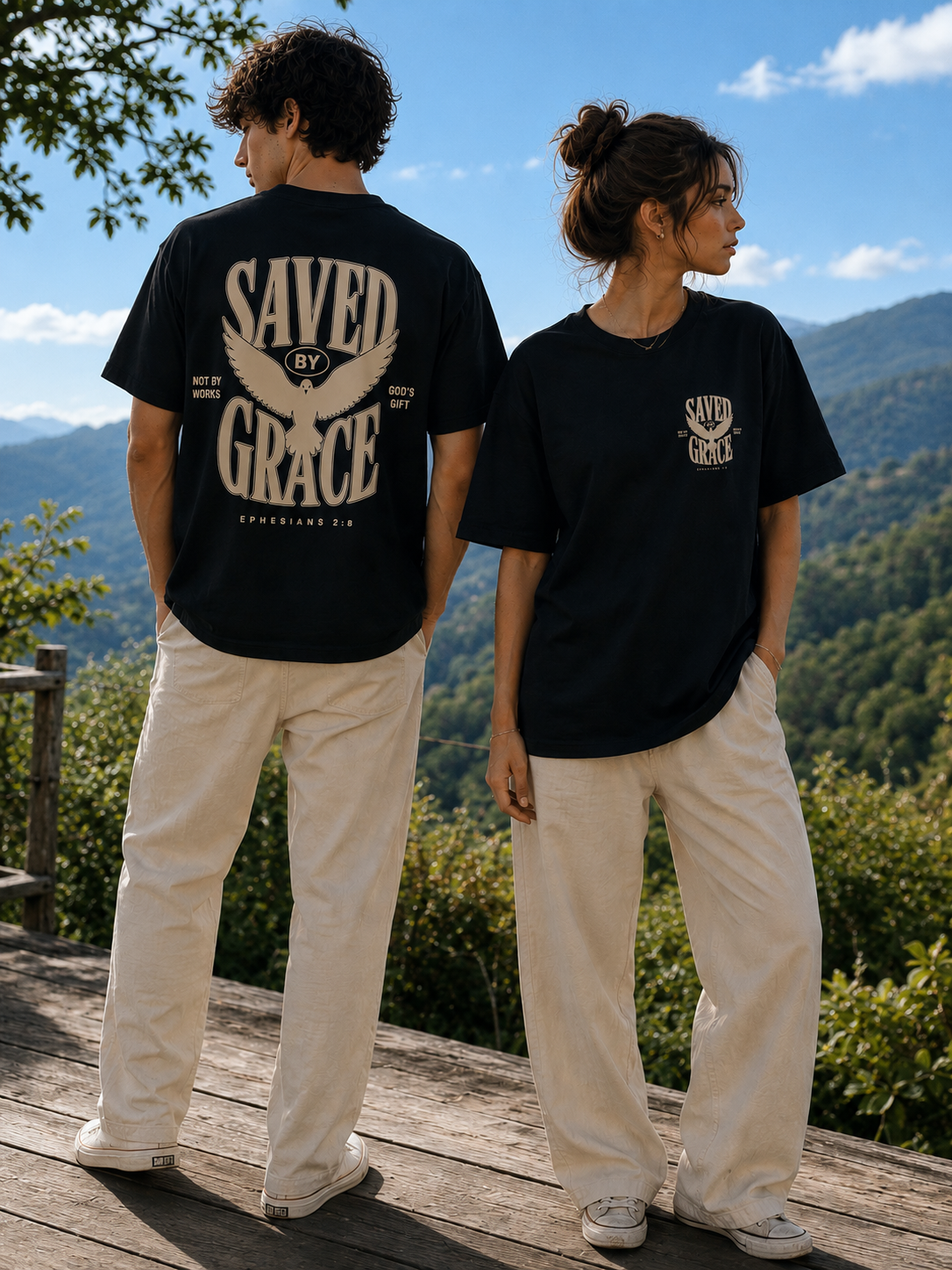 Saved by Grace, Unisex T‑Shirt